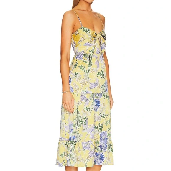 Heartloom Gold Tiered Midi Skirt Resort Wear - Picture 2 of 6